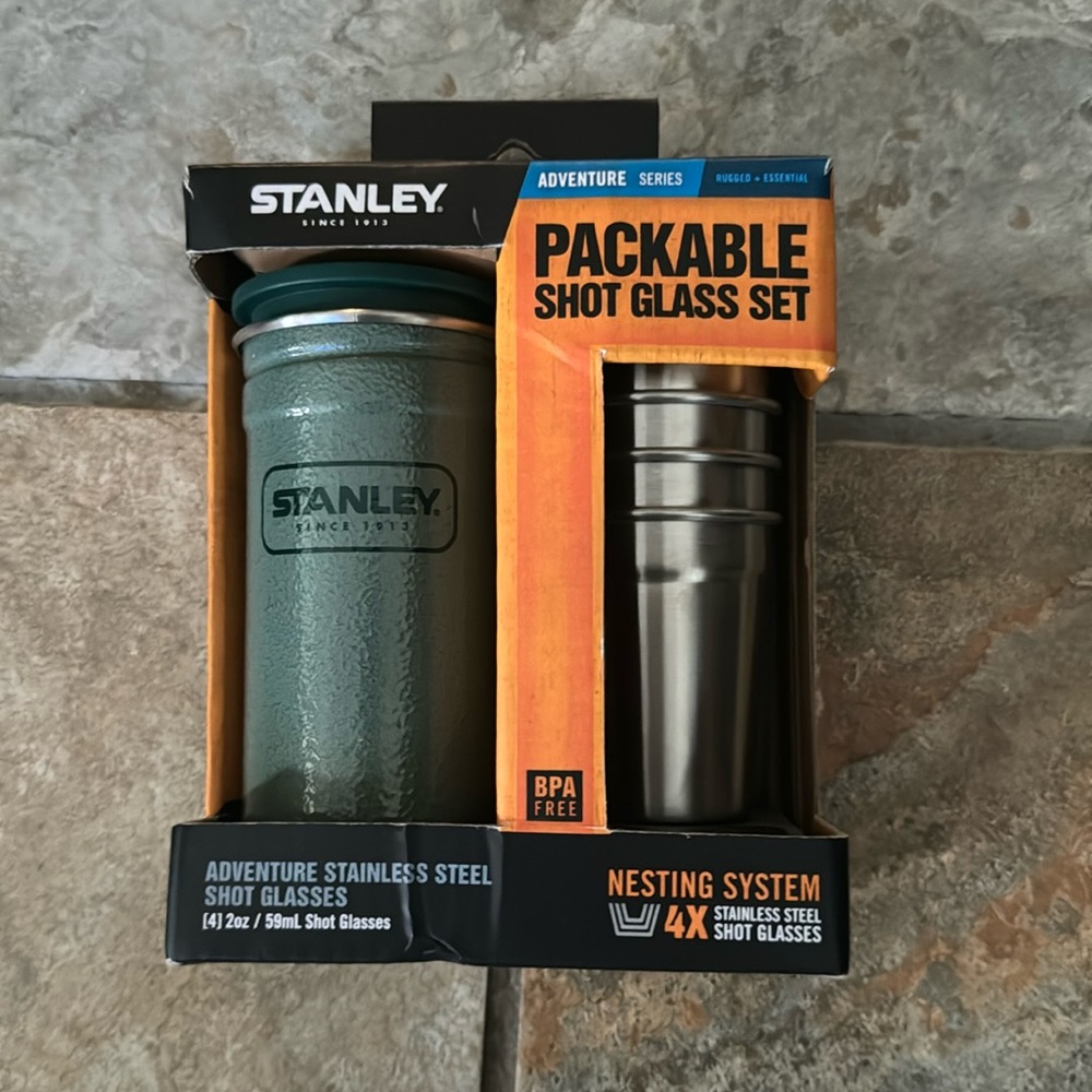 NWT Sold Out Stanley Adventure Stainless Steel Shot Glass and Thermos